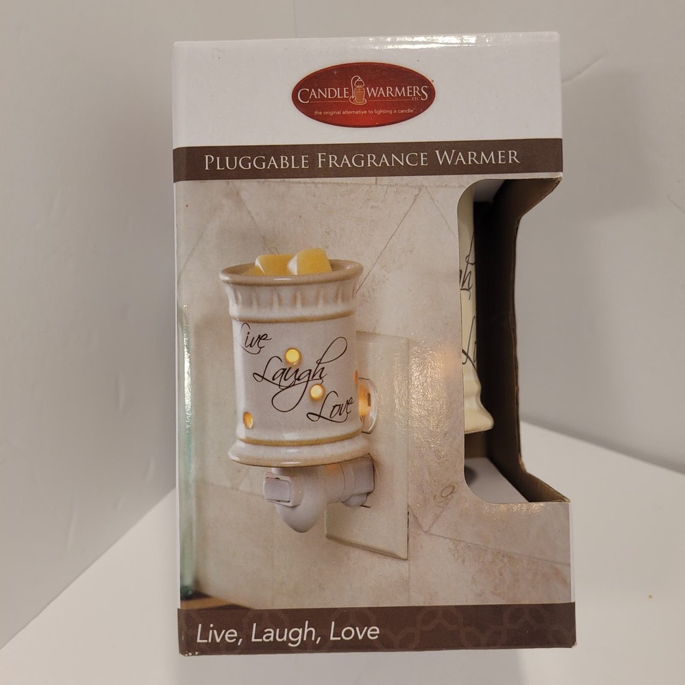 Hobby Lobby Candle Warmers NWT  Ceramic Electric Wax Melt "Live Laugh Love"